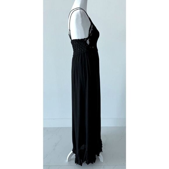 Free People Adella Maxi Dress - Lace Bodice, Cross straps open back – Excellent - Picture 9 of 12